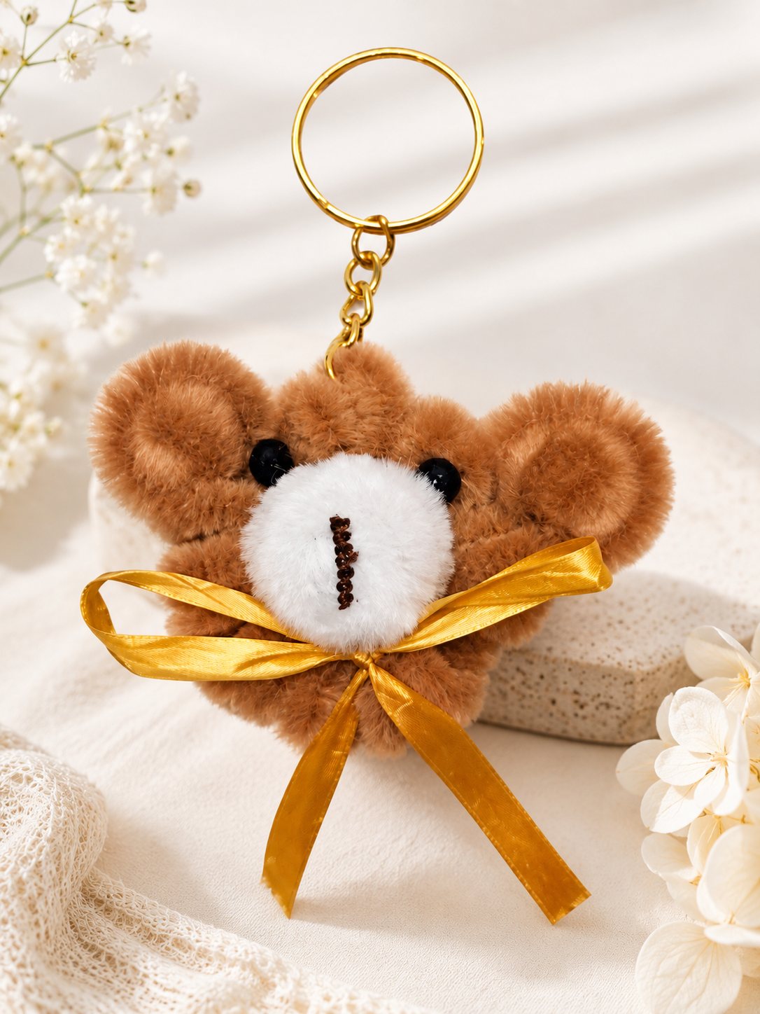 BROWN TEDDY BEAR KEYCHAIN